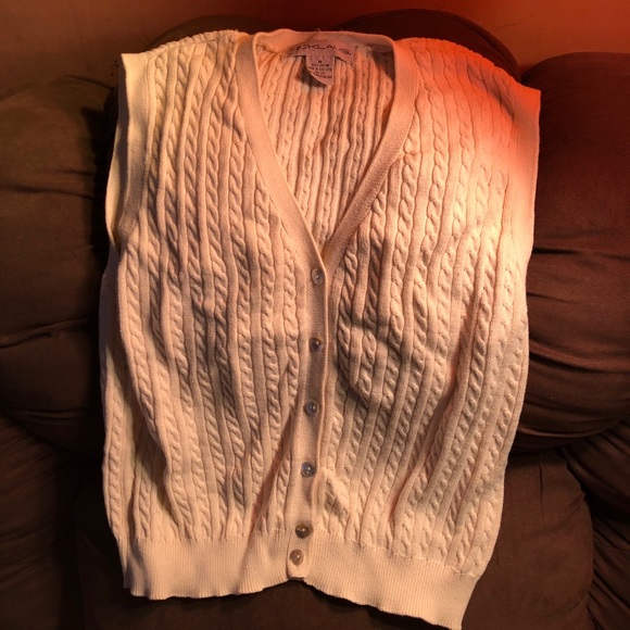Nicklaus cream colored button up cardigan vest - Picture 2 of 6